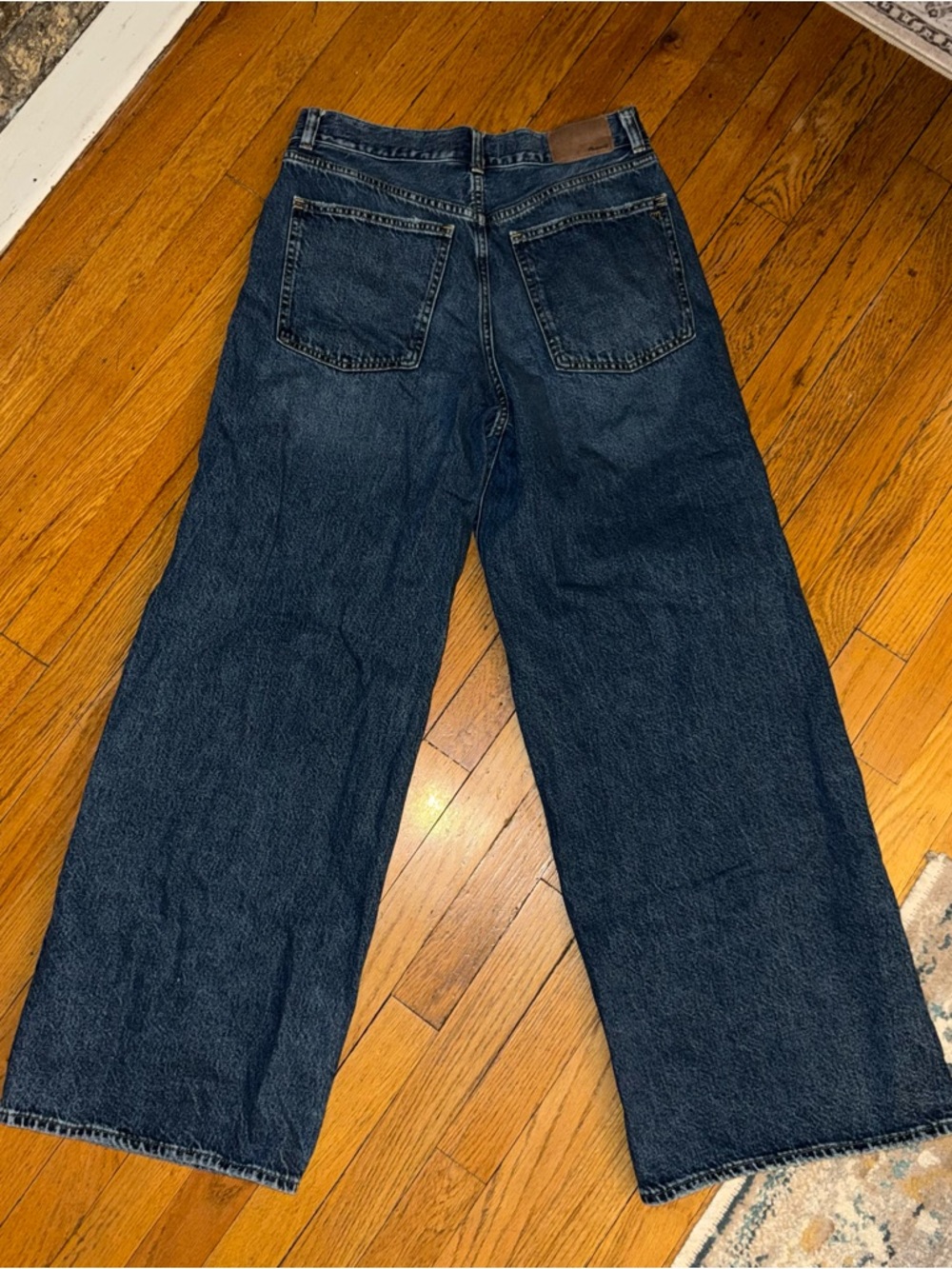 Madewell Super Wide Leg Blue Denim Jeans - Picture 2 of 4